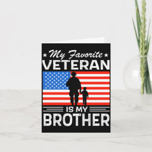 Cartão Dia dos veteranos militar favorito veterano é irmã