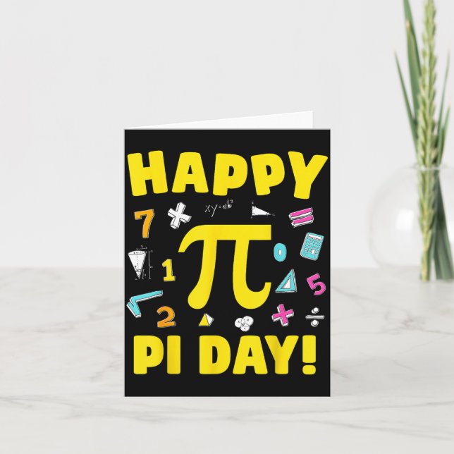 Cartão Dia Feliz Crianças Professores Tutor de Matemática (Frente)