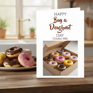 Cartão Dia Feliz de Comprar um Donut 29 de outubro