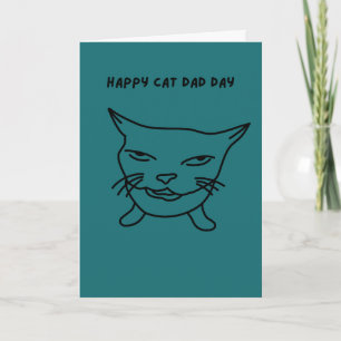 Cartão Dia Feliz do Pai de Gato
