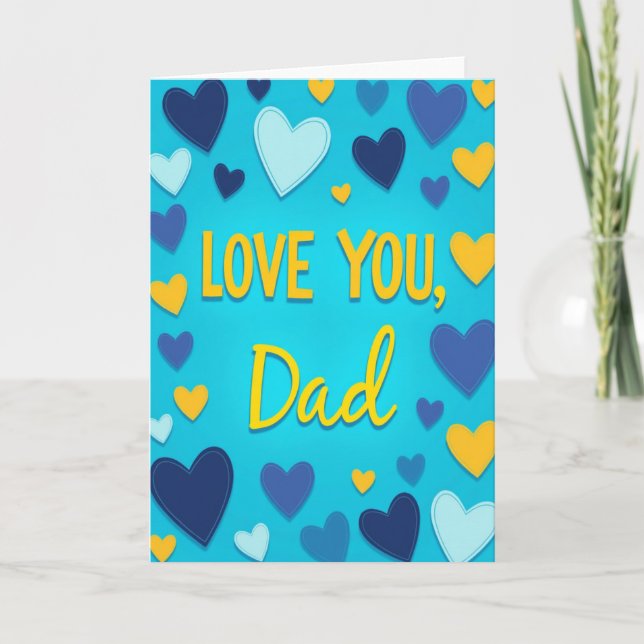 Cartão Dia Feliz Pai Amo Você (Frente)