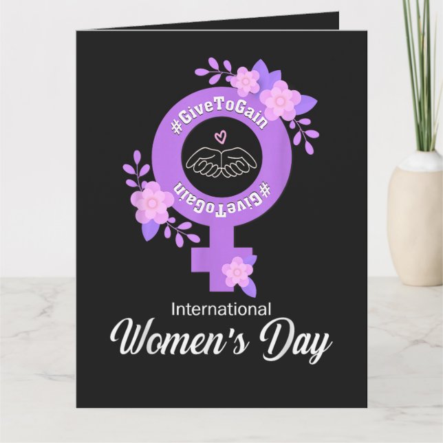 Cartão Dia Internacional da Mulher 8 de Março (Frente)