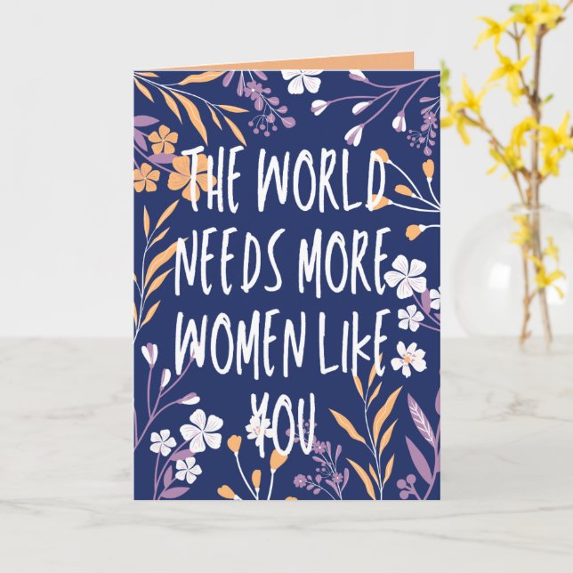 Cartão Dia Internacional da Mulher Floral (Flor Amarela)