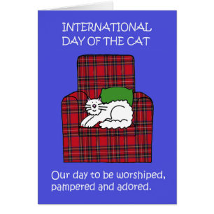 Cartão Dia Internacional do Gato de Agosto