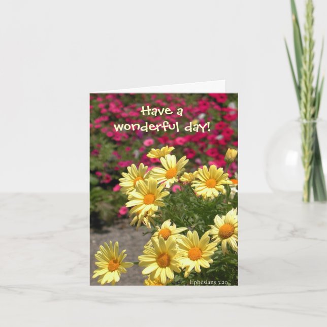 Cartão Dia maravilhoso! (Frente)