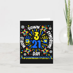 Cartão Dia Mundial da Síndrome de Down 321 Conscientizaçã
