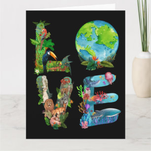 Cartão Dia Mundial Do Amor Camisa Proteção Dos Animais