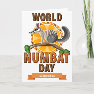 Cartão Dia Mundial do Numbat