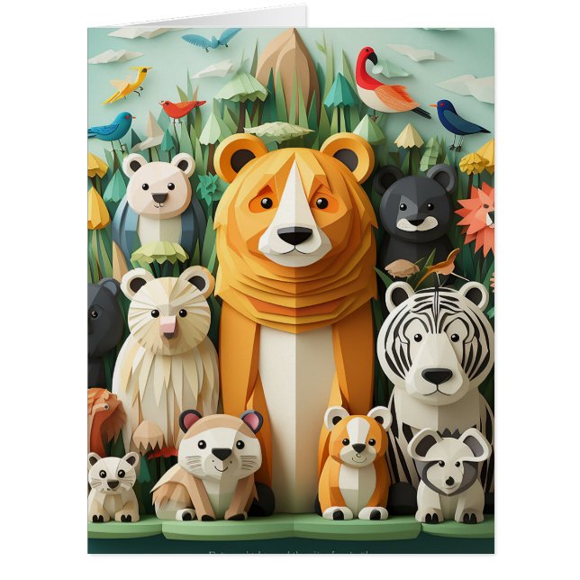 Cartão Dia Mundial dos Animais (Frente)