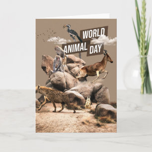 Cartão Dia Mundial dos Animais