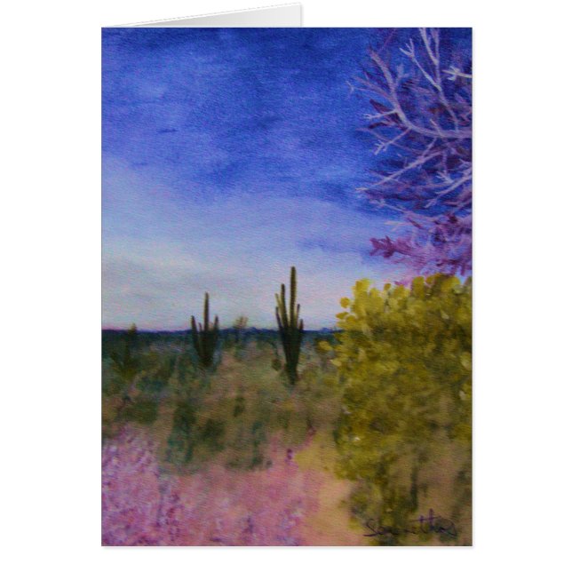 Cartão Dia na paisagem do deserto da arizona fora (Frente)