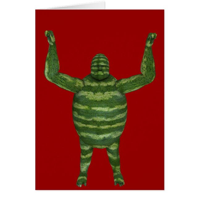 Cartão Dia Nacional da Melancia Gorila (Frente)