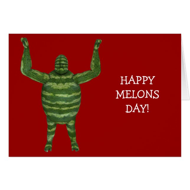 Cartão Dia Nacional da Melancia Gorila (Frente Horizontal)