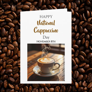 Cartão Dia Nacional do Cappuccino   8 de novembro