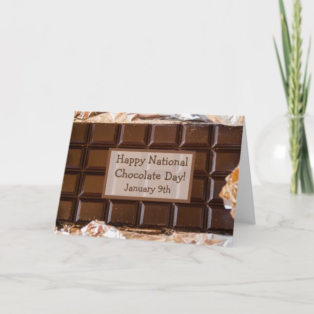 Cartão Dia Nacional do Chocolate 9 de fevereiro (Frente)