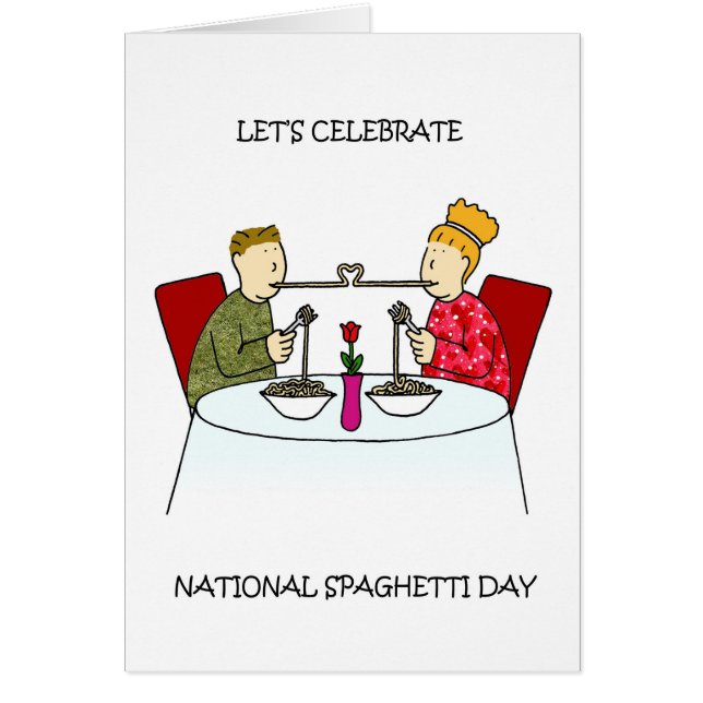 Cartão Dia Nacional do Esparguete - 5 de Janeiro (Frente)