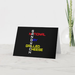 Cartão Dia Nacional do Sanduíche Queijo Grelhado