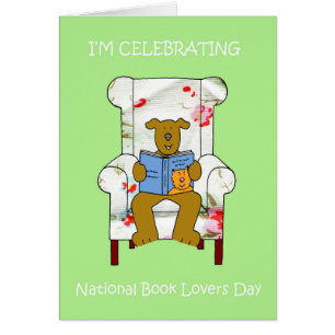 Cartão Dia nacional dos amantes de livro - 9 de agosto