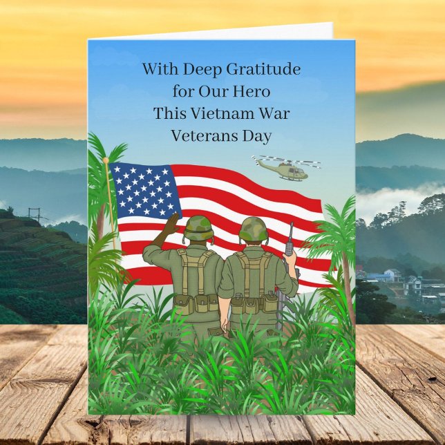 Cartão Dia Nacional dos Veteranos da Guerra do Vietnã Sol (Criador carregado)