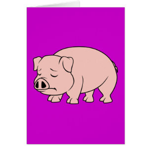 Cartão Dia nacional Weeping de grito do porco do leitão