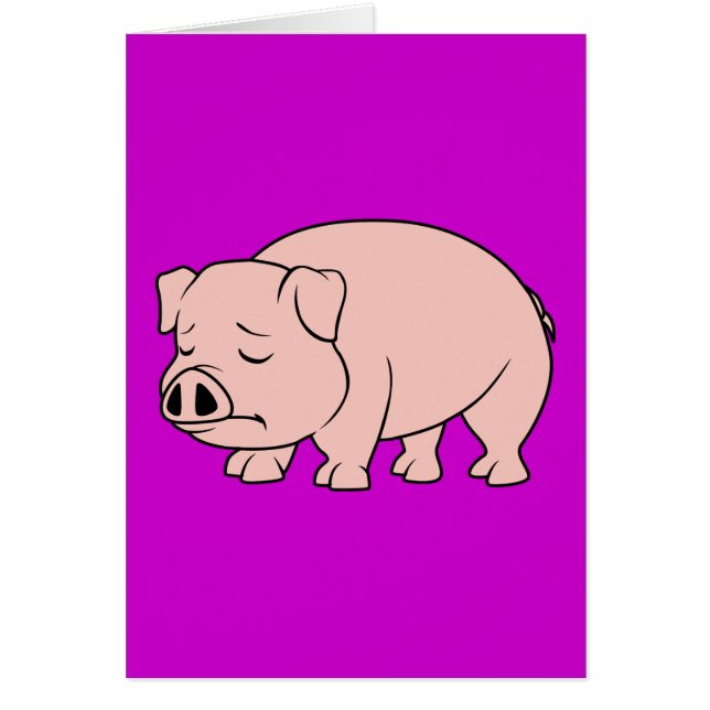 Cartão Dia nacional Weeping de grito do porco do leitão (Frente)