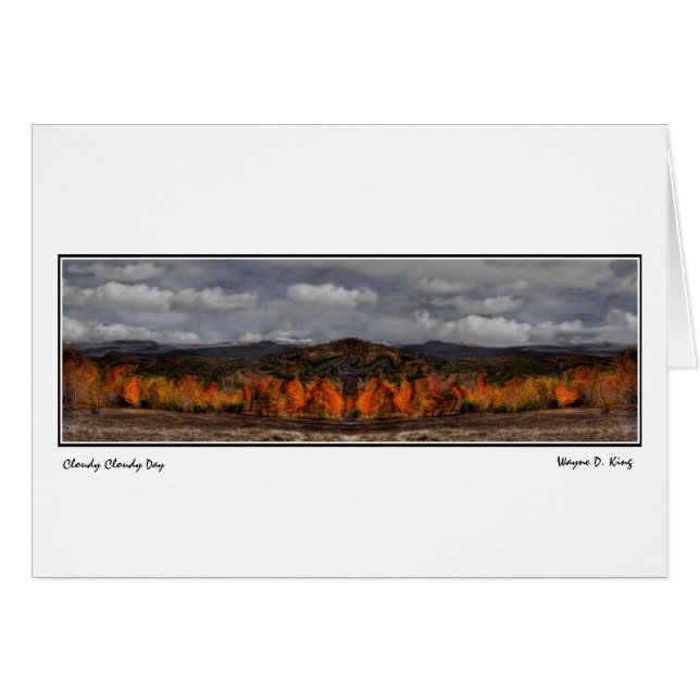 Cartão Dia nebuloso, nebuloso (Frente Horizontal)