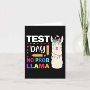 Cartão Dia sem Prob-llama Llama Testando o Professor Dia