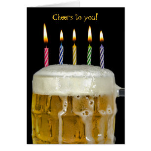 Cartão Dia-velas conhecidas na cerveja