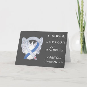 Cartão Diabetes Awareness Ribbon IDDM Angel Greeting Card