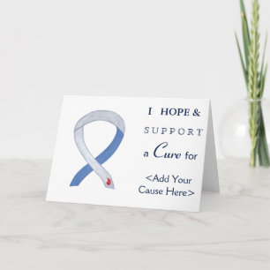 Cartão Diabetes Awareness Ribbon IDDM Greeting Card