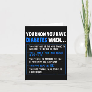 Cartão Diabetes Sensibilização Diabetes Tipo 1 Frio Ou Qu
