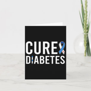 Cartão Diabetes Sensibilização Fita Cura Tipo 1 Diabetes