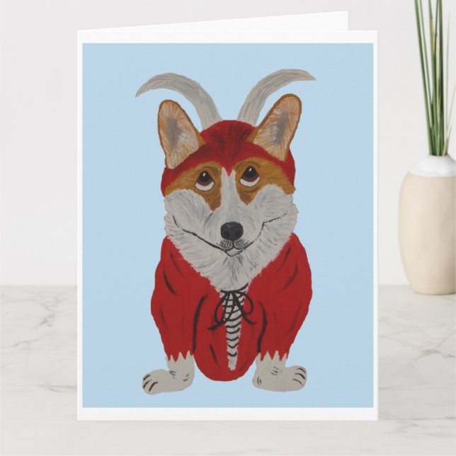 Cartão Diabo Corgi (Frente)