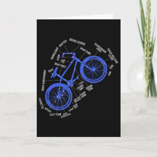 Cartão Diagrama de Peças de Bicicleta de Mountain Bike Ci