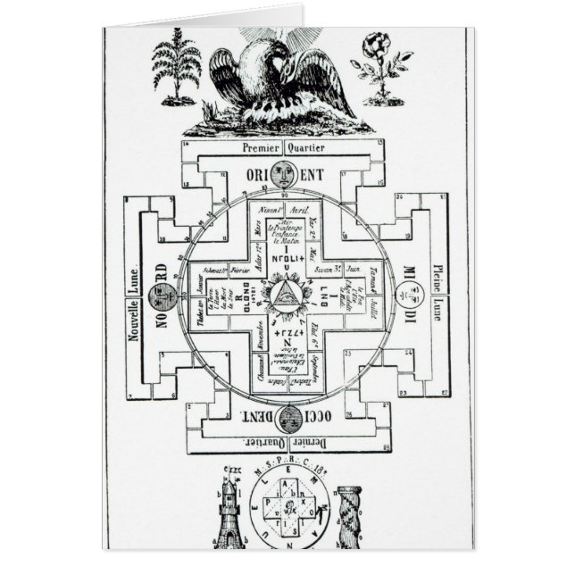 Cartão Diagrama Mystical de Solomon (Frente)