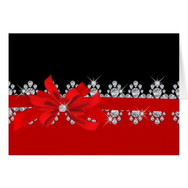 Cartão Diamante Delilah (vermelho) (Frente Horizontal)