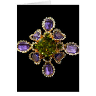 Cartão Diamantes Ametistas Roxos Emeralds joias