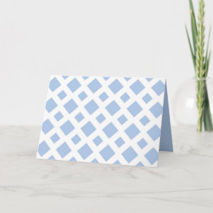 Cartão Diamantes Azuis Claro em Branco