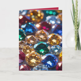 Cartão Diamantes De Muitas Cores