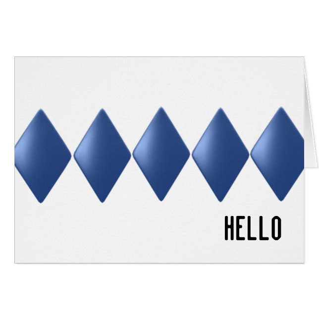 Cartão Diamantes Flutuantes Azuis (Frente horizontal)