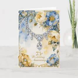 Cartão Diamond Necklace 75th Wedding Anniversary