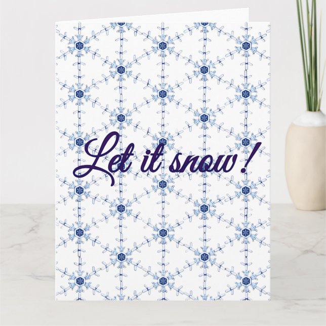 Cartão Diamond Snowflake Pattern Postcard (Frente)
