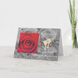Cartão diamond wedding aniversary greeting card