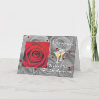 Cartão diamond wedding aniversary greeting card