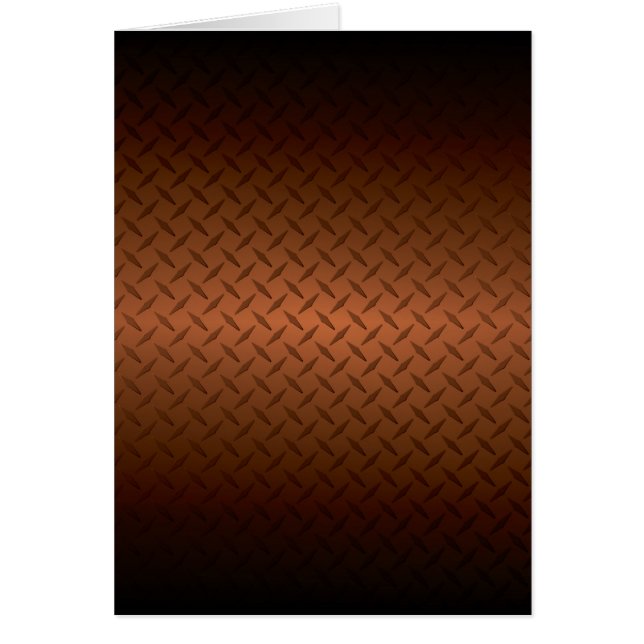 Cartão Diamondplate Look Pattern Black to Copper Fade (Pa (Frente)