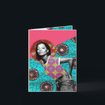 Cartão Diana Ross African Cloth Greetings Card<br><div class="desc">Stunning soul sista Diana Ross posing like a queen!

The diva in your life will love you forever for this one!

Personalise if you please xx</div>