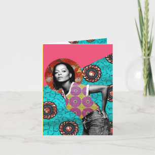 Cartão Diana Ross African Cloth Greetings Card