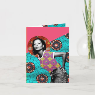 Cartão Diana Ross African Cloth Greetings Card