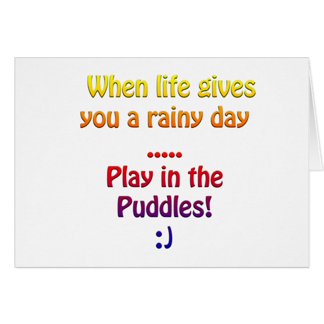 Cartão Dias chuvosos (Frente Horizontal)