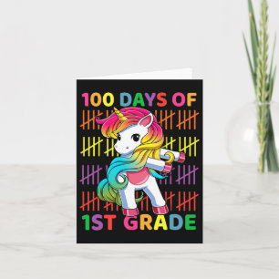 Cartão Dias De 1rua Grau Unicórnio Flossing 100º Dia De S